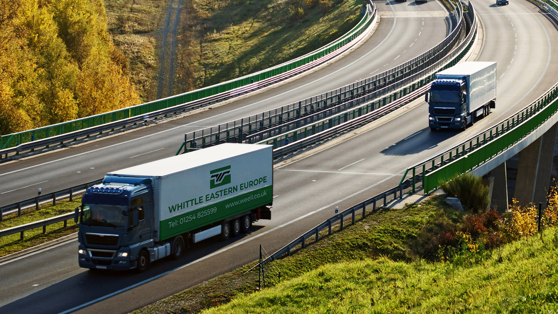 well liveried truck on a road